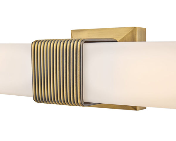 Cotes 4" Two Lights Large LED Sconce, Lacquered Brass