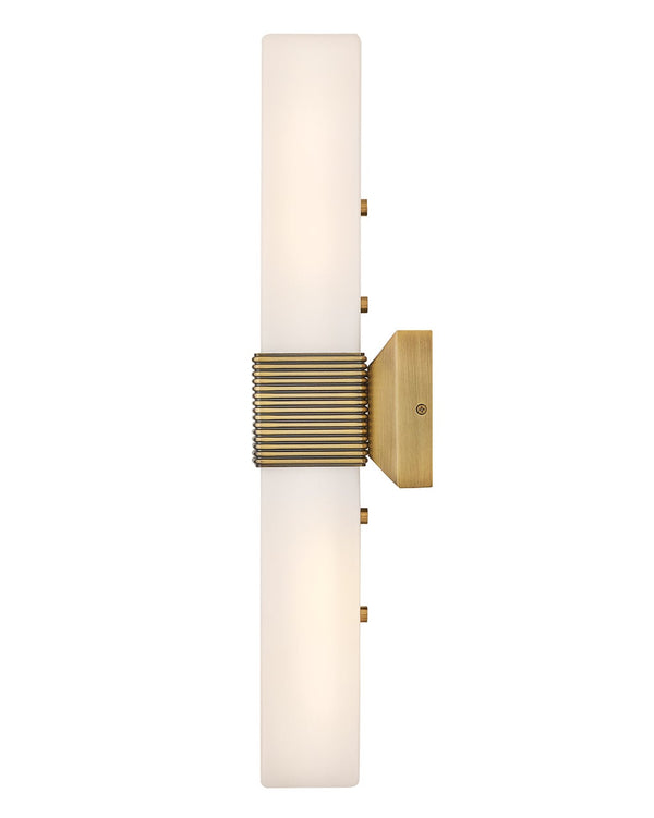 Cotes 4" Two Lights Large LED Sconce, Lacquered Brass