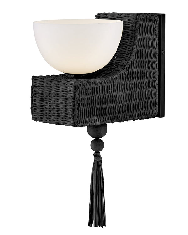 Thalia 7" Medium Single Light Sconce, Black