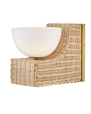 Thalia 7" One Light Medium Sconce, Lacquered Brass