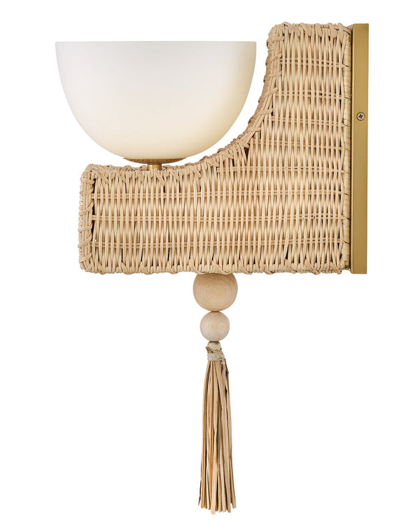 Thalia 7" Medium Single Light Sconce, Lacquered Brass