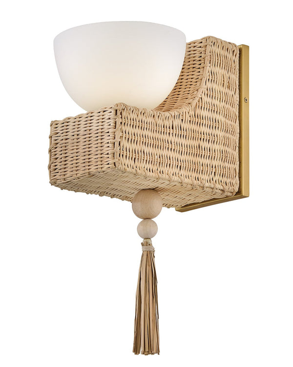 Thalia 7" Medium Single Light Sconce, Lacquered Brass