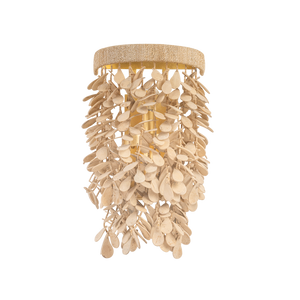Eryon 9" Two Light Wall Sconce, Vintage Gold Leaf