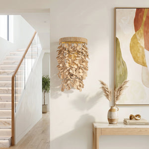 Eryon 9" Two Light Wall Sconce, Vintage Gold Leaf