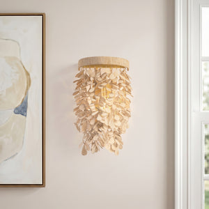 Eryon 9" Two Light Wall Sconce, Vintage Gold Leaf