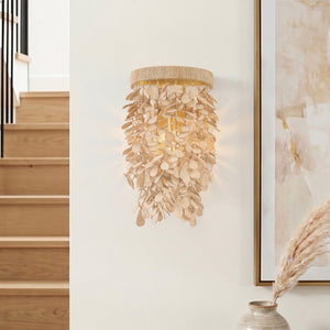 Eryon 9" Two Light Wall Sconce, Vintage Gold Leaf
