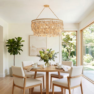 Eryon 42" Nine Light Linear, Vintage Gold Leaf