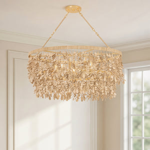 Eryon 42" Nine Light Linear, Vintage Gold Leaf