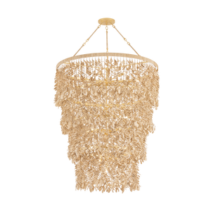 Eryon 42" Eighteen Light Chandelier, Vintage Gold Leaf