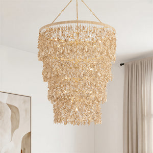 Eryon 42" Eighteen Light Chandelier, Vintage Gold Leaf