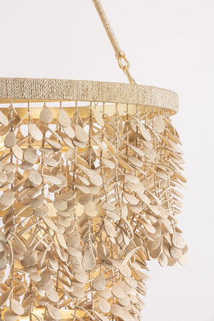 Eryon 42" Eighteen Light Chandelier, Vintage Gold Leaf