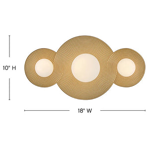 Rhea 18" Small LED Vanity, Heritage Brass