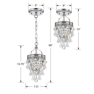 Bauble 7.25'' One Light Semi Flush Mount, Polished Chrome - Alternate Product Image 1.jpg