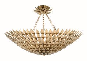 Laurel 30'' Eight Light Semi Flush Mount, Antique Gold - Main Product Image.jpg
