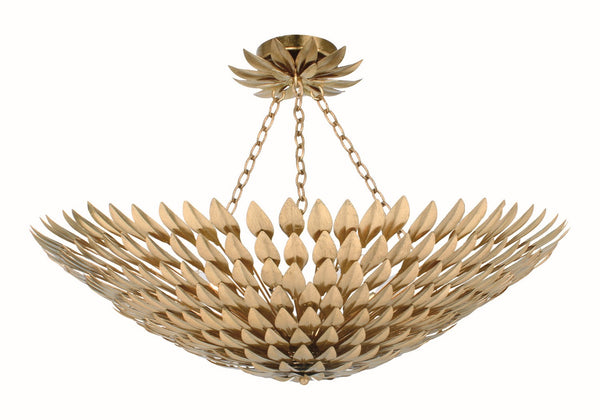 Laurel 30'' Eight Light Semi Flush Mount, Antique Gold - Main Product Image.jpg
