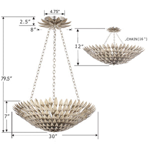 Laurel 30'' Eight Light Chandelier, Antique Silver - Alternate Product Image 2.jpg