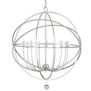 Soleil 40'' Nine Light Chandelier, Antique Silver - Alternate Product Image 1.jpg