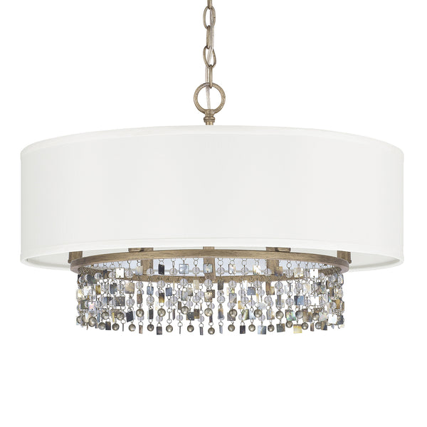 Kalei 24" Six Light Pendant, Brushed Gold