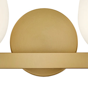 Crux 15" Two Lights Small Vanity, Lacquered Brass