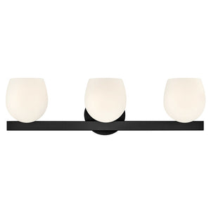 Crux 24" Three Lights Medium Vanity, Black