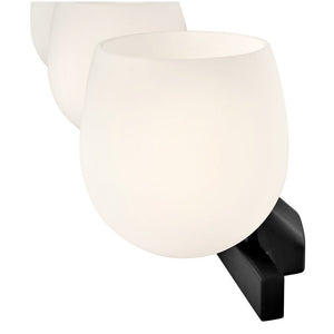 Crux 24" Three Lights Medium Vanity, Black