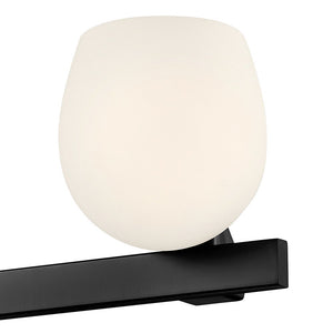 Crux 24" Three Lights Medium Vanity, Black