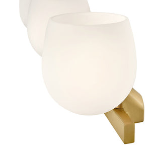 Crux 24" Three Lights Medium Vanity, Lacquered Brass