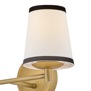 Gauge 16" Two Lights Small Vanity, Lacquered Brass