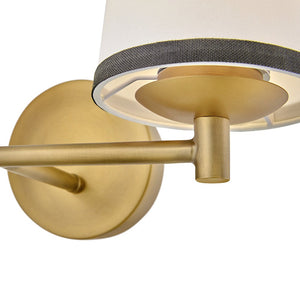 Gauge 16" Two Lights Small Vanity, Lacquered Brass
