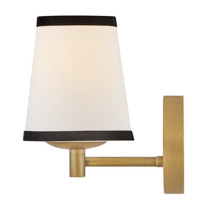 Gauge 16" Two Lights Small Vanity, Lacquered Brass