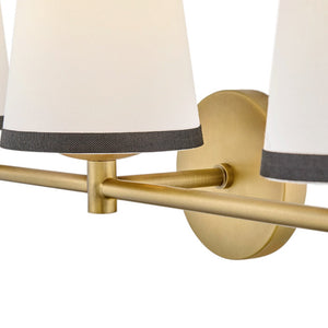 Gauge 24" Three Lights Medium Vanity, Lacquered Brass