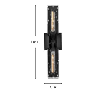Gilded 5" Two Lights Large Sconce, Black Oxide