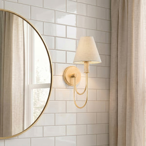 Eldara 6" One Light Wall Sconce, Vintage Gold Leaf