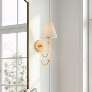 Eldara 6" One Light Wall Sconce, Vintage Gold Leaf