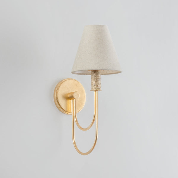 Eldara 6" One Light Wall Sconce, Vintage Gold Leaf