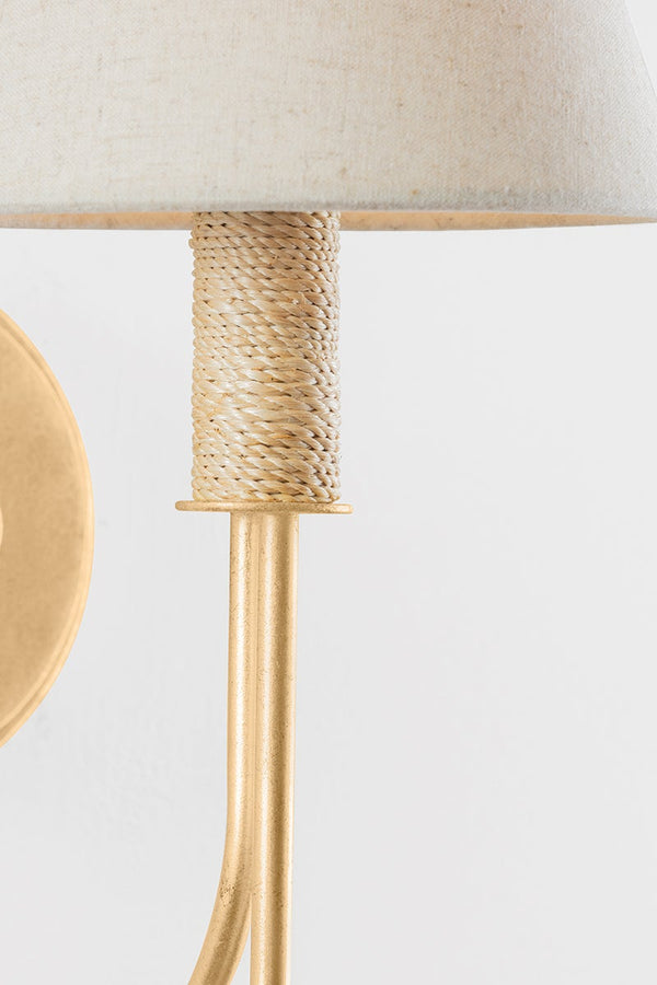 Eldara 6" One Light Wall Sconce, Vintage Gold Leaf