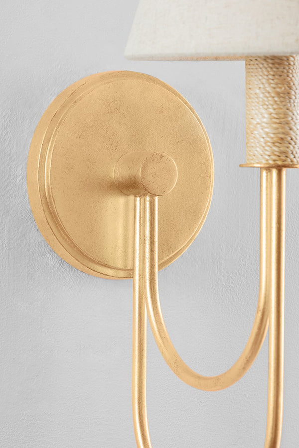 Eldara 6" One Light Wall Sconce, Vintage Gold Leaf