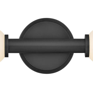 Trigo 6" Large LED Sconce, Black / Etched Opal Glass