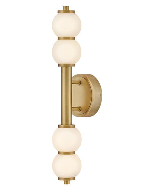 Trigo 6" Large LED Sconce, Lacquered Brass / Etched Opal Glass