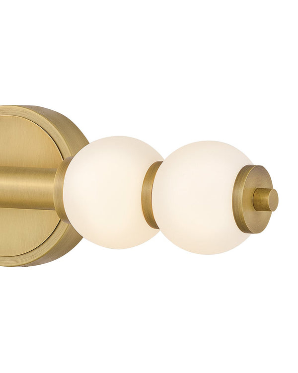Trigo 6" Large LED Sconce, Lacquered Brass / Etched Opal Glass