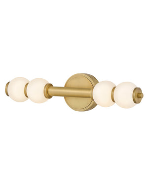 Trigo 6" Large LED Sconce, Lacquered Brass / Etched Opal Glass