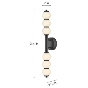 Trigo 6" Large LED Sconce, Black