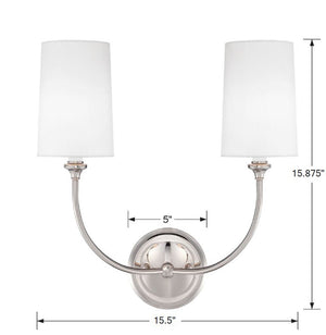 Sylvain 15.5'' Two Light Wall Sconce, Polished Nickel Alt 4.jpg