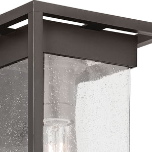 Burtrum 24" One Light Outdoor Wall Light, Clear Seeded Glass / Olde Bronze