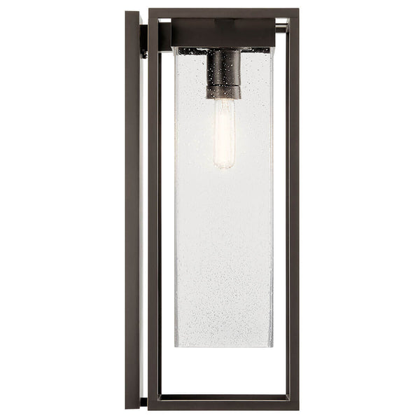 Burtrum 24" One Light Outdoor Wall Light, Clear Seeded Glass / Olde Bronze