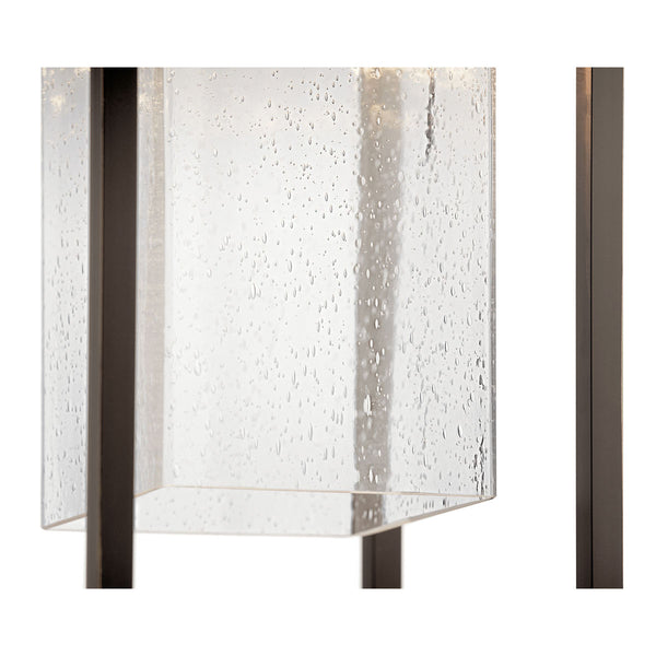 Burtrum 21" One Light Outdoor Pendant, Clear Seeded Glass / Olde Bronze