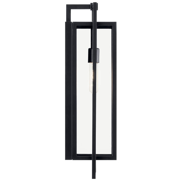 Sebastian 24" One Light Wall Light, Clear Glass / Black