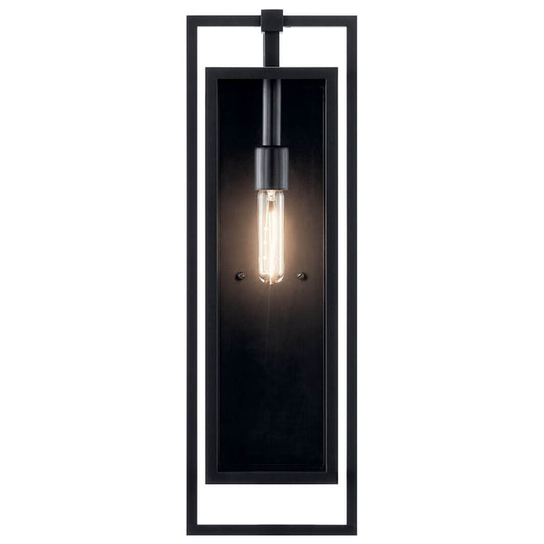 Sebastian 24" One Light Wall Light, Clear Glass / Black
