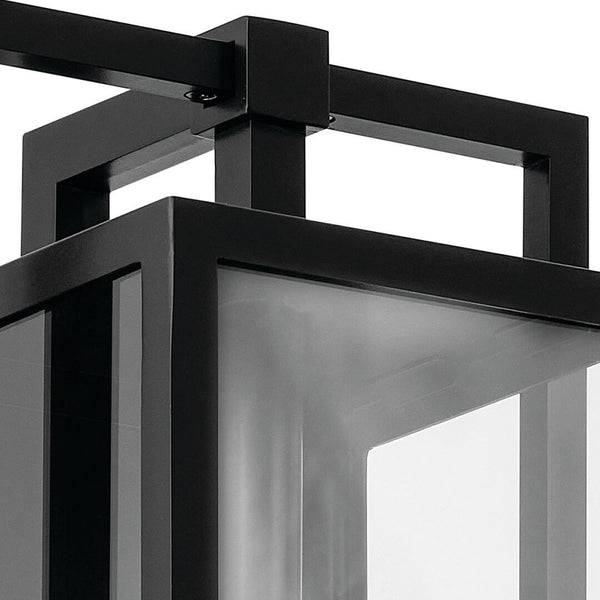 Sebastian 24" One Light Wall Light, Clear Glass / Black