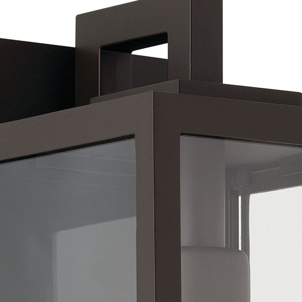 Turner 6" One Light Outdoor Wall Light, Clear Glass / Olde Bronze